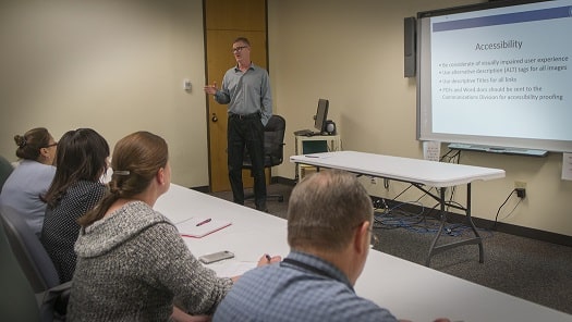 Todd Moon presenting during a training class