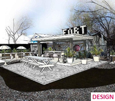 Pink Landscapes design plan for music event landscaping gig.